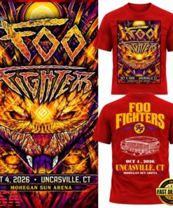 Foo Fighters Mohegan Sun Arena Uncasville CT 2026 Red T Shirt, Trending Music 3D Tee Foo Fighters Mohegan Sun Arena Uncasville CT 2026 Red T Shirt
