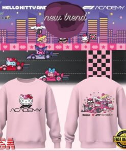 Formula 1 Academy x Hello Kitty and Friends F1 Special New Sweatshirt, Viral 3D Graphic Tee Formula 1 Academy X Hello Kitty And Friends F1 Special New Sweatshirt