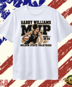 Gabby Williams of Golden State Valkyries number 2 forward WNBA MVP game 1 68 64 T Shirt, Trendy 2D Print Shirt Gabby Williams OF Golden State Valkyries Number 2 Forward Wnba Mvp Game 1 68 64 T Shirt