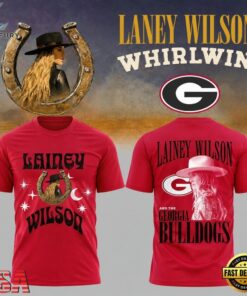 Georgia Bulldogs x Lainey Wilson WHIRLWIND Event Show Vintage Red T Shirt, Trending Music 3D Tee Georgia Bulldogs X Lainey Wilson Whirlwind Event Show Vintage Red T Shirt