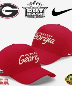Georgia Bulldogs x Outkast Black Exclusive Edition 2026 Red Cap, Music Lover Baseball Cap Georgia Bulldogs X Outkast Black Exclusive Edition 2026 Red Cap