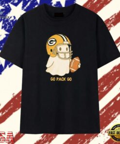 Green Bay Packers Ghost Go Pack Go NFL Football T Shirt, Trendy 2D Print Shirt Green Bay Packers Ghost GO Pack GO Nfl Football T Shirt