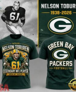 Green Bay Packers Nelson Toburen Thank You For Memories 2026 T Shirt, Viral 3D Graphic Tee Green Bay Packers Nelson Toburen Thank You For Memories 2026 T Shirt