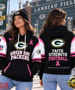 Green Bay Packers NFL Breast Cancer Awareness Hoodie, Faith Strength Football 3D Shirt, Sports Fans 3D Shirt Green Bay Packers Nfl Breast Cancer Awareness Hoodie Faith Strength Football 3D Shirt