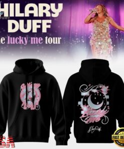Hilary Duff The Lucky Me Tour 2027 Signed Black Hoodie, Trending Music 3D Tee Hilary Duff The Lucky ME Tour 2027 Signed Black Hoodie