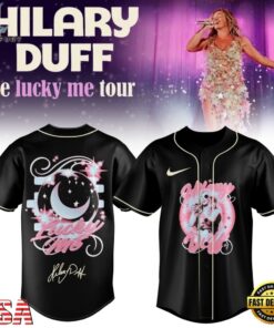 Hilary Duff The Lucky Me Tour Limited Edition Signed Baseball Jersey, Music Artist Baseball Jersey Hilary Duff The Lucky ME Tour Limited Edition Signed Baseball Jersey