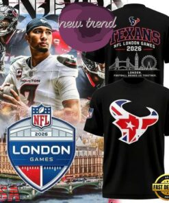 Houston Texans 2026 London Game Special New Black T Shirt, Viral 3D Graphic Tee Houston Texans 2026 London Game Special New Black T Shirt