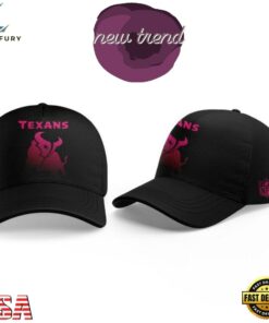 Houston Texans CANCER AWARENESS MONTH 2026 Cap, Fashion Baseball Cap Houston Texans Cancer Awareness Month 2026 Cap