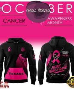 Houston Texans CANCER AWARENESS MONTH 2026 Hoodie, Viral 3D Graphic Tee Houston Texans Cancer Awareness Month 2026 Hoodie