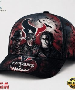 Houston Texans NFL Horror Night Halloween 2026 Design Classic Cap, Football Limited Edition Cap Houston Texans Nfl Horror Night Halloween 2026 Design Classic Cap