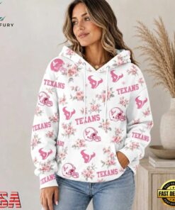 Houston Texans NFL Pink Floral Team Pride Hoodie Shirt, Sports Fans 3D Shirt Houston Texans Nfl Pink Floral Team Pride Hoodie Shirt