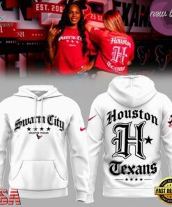 Houston Texans Swarm City 2026 White Hoodie, Viral 3D Graphic Tee Houston Texans Swarm City 2026 White Hoodie