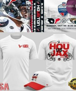 Houston Texans x Jacksonville Jaguars London Games 2026 T Shirt, Viral 3D Graphic Tee Houston Texans X Jacksonville Jaguars London Games 2026 T Shirt