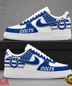 Indianapolis Colts NFL American Flag Football Team Limited Air Force 1 Shoes Sneakers, NFL Fan AF1 Shoes Indianapolis Colts Nfl American Flag Football Team Limited Air Force 1 Shoes Sneakers