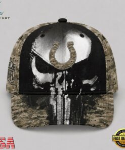 Indianapolis Colts NFL Halloween Military Skull Camo Classic Cap, Football Limited Edition Cap Indianapolis Colts Nfl Halloween Military Skull Camo Classic Cap