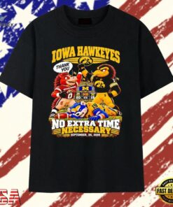 Iowa Hawkeyes No Extra Time Necessary September 26 2026 T Shirt, Trendy 2D Print Shirt Iowa Hawkeyes NO Extra Time Necessary September 26 2026 T Shirt