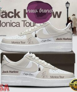 Jack Harlow MONICA Tour 2026 Limited Edition Custom Name Air Force 1 Shoes Sneakers, Music Lover AF1 Shoes Jack Harlow Monica Tour 2026 Limited Edition Custom Name Air Force 1 Shoes Sneakers