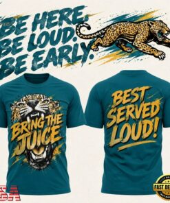 Jacksonville Jaguars Bring The Juice, Best Served Loud T Shirt, Viral 3D Graphic Tee Jacksonville Jaguars Bring The Juice Best Served Loud T Shirt