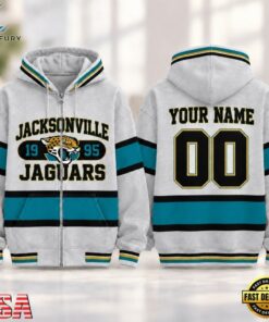 Jacksonville Jaguars NFL Varsity Stripe Zip Hoodie, Sports Fans 3D Shirt Jacksonville Jaguars Nfl Varsity Stripe Zip Hoodie