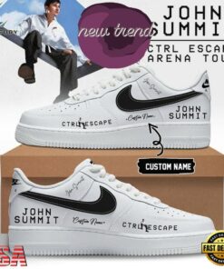 John Summit CTRL ESCAPE Arena Tour 2026 White Air Force 1 Shoes Sneakers, Music Lover AF1 Shoes John Summit Ctrl Escape Arena Tour 2026 White Air Force 1 Shoes Sneakers