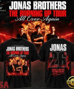 Jonas Brothers Burning Up All Over Again Rosemont, IL City T Shirt, Trending Music 3D Tee Jonas Brothers Burning UP All Over Again Rosemont IL City T Shirt