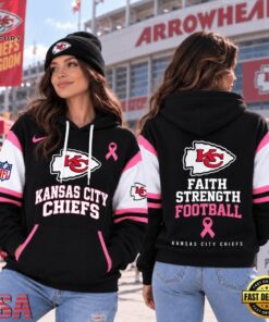 Kansas City Chiefs NFL Breast Cancer Awareness Hoodie, Faith Strength Football 3D Shirt, Sports Fans 3D Shirt Kansas City Chiefs Nfl Breast Cancer Awareness Hoodie Faith Strength Football 3D Shirt