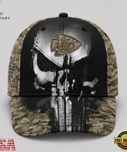 Kansas City Chiefs NFL Halloween Military Skull Camo Classic Cap, Football Limited Edition Cap Kansas City Chiefs Nfl Halloween Military Skull Camo Classic Cap
