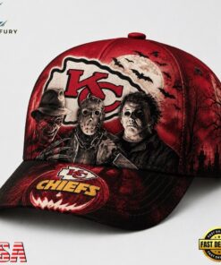 Kansas City Chiefs NFL Horror Night Halloween 2026 Design Classic Cap, Football Limited Edition Cap Kansas City Chiefs Nfl Horror Night Halloween 2026 Design Classic Cap