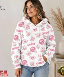 Kansas City Chiefs NFL Pink Floral Team Pride Hoodie Shirt, Sports Fans 3D Shirt Kansas City Chiefs Nfl Pink Floral Team Pride Hoodie Shirt