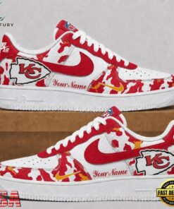 Kansas City Chiefs NFL Team Camo Air Force 1 Shoes Sneakers, NFL Fan AF1 Shoes Kansas City Chiefs Nfl Team Camo Air Force 1 Shoes Sneakers
