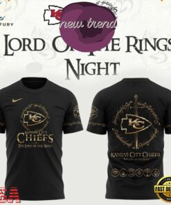 Kansas City Chiefs x The Lord of the Rings 2026 Special New Black T Shirt, Viral 3D Graphic Tee Kansas City Chiefs X The Lord OF The Rings 2026 Special New Black T Shirt