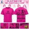 KATSEYE The Wildworld Tour Signed Pink 3D Shirt, Trending Music 3D Tee Katseye The Wildworld Tour Signed Pink 3D Shirt