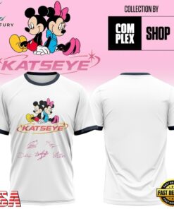 KATSEYE X MICKEY & MINNIE Signed 2026 T Shirt, Trending Music 3D Tee Katseye X Mickey Minnie Signed 2026 T Shirt