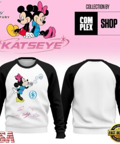 KATSEYE X MICKEY & MINNIE Signed Sweatshirt, Trending Music 3D Tee Katseye X Mickey Minnie Signed Sweatshirt