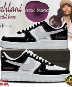 Kehlani World Tour 2026 Signature Black Air Force 1 Shoes Sneakers, Music Lover AF1 Shoes Kehlani World Tour 2026 Signature Black Air Force 1 Shoes Sneakers