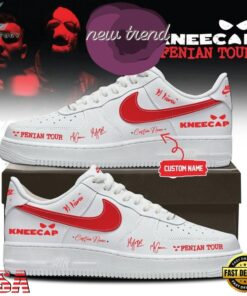 Kneecap Band FENIAN TOUR 2026 White Air Force 1 Shoes Sneakers, Music Lover AF1 Shoes Kneecap Band Fenian Tour 2026 White Air Force 1 Shoes Sneakers