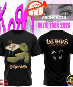 Korn Euro Tour 2026 Schedule List Graphic Black T Shirt, Trending Music 3D Tee Korn Euro Tour 2026 Schedule List Graphic Black T Shirt