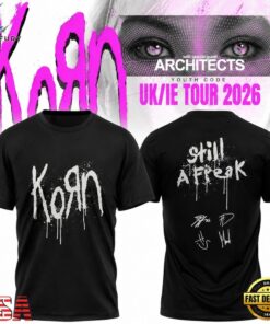 Korn Euro Tour Black T Shirt, Trending Music 3D Tee Korn Euro Tour Black T Shirt