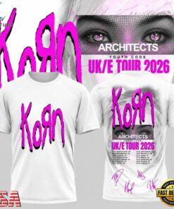 Korn Euro Tour White T Shirt, Trending Music 3D Tee Korn Euro Tour White T Shirt