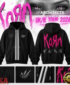 Korn UK IE Tour 2026 Limited Edition Signature Hoodie Shirt, Trending Music 3D Tee Korn UK IE Tour 2026 Limited Edition Signature Hoodie Shirt