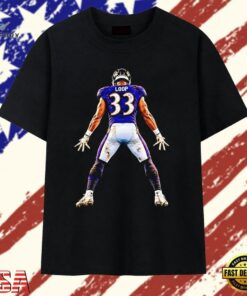 Loop 33 Baltimore Ravens Football Player T Shirt, Trendy 2D Print Shirt Loop 33 Baltimore Ravens Football Player T Shirt