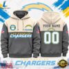 Los Angeles Chargers NFL Custom Varsity Colorblock Pullover Hoodie, Sports Fans 3D Shirt Los Angeles Chargers Nfl Custom Varsity Colorblock Pullover Hoodie