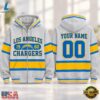 Los Angeles Chargers NFL Varsity Stripe Zip Hoodie, Sports Fans 3D Shirt Los Angeles Chargers Nfl Varsity Stripe Zip Hoodie
