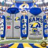 Los Angeles Ram NFL Gridiron Heritage Zip Hoodie, Sports Fans 3D Shirt Los Angeles Ram Nfl Gridiron Heritage Zip Hoodie