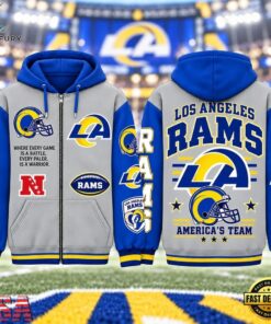 Los Angeles Ram NFL Gridiron Heritage Zip Hoodie, Sports Fans 3D Shirt Los Angeles Ram Nfl Gridiron Heritage Zip Hoodie