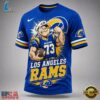 Los Angeles Rams NFL Popeye Bold Cartoon Athletes 3D T Shirt, Sports Fans 3D Shirt Los Angeles Rams Nfl Popeye Bold Cartoon Athletes 3D T Shirt