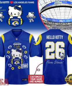 Los Angeles Rams NFL x Hello Kitty 2026 Football Jersey Shirt, Fashion Football Jersey Los Angeles Rams Nfl X Hello Kitty 2026 Football Jersey Shirt