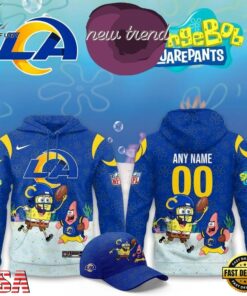 Los Angeles Rams x SpongeBob Limited Edition Personalized Hoodie, Viral 3D Graphic Tee Los Angeles Rams X Spongebob Limited Edition Personalized Hoodie
