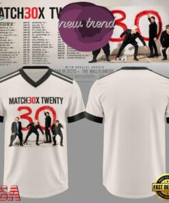 Matchbox Twenty 30 North American Tour 2027 Graphic Design Football Jersey, Fashion Football Jersey Matchbox Twenty 30 North American Tour 2027 Graphic Design Football Jersey