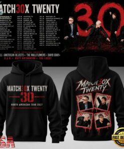 Matchbox Twenty 30 North American Tour 2027 Limited Edition Hoodie, Trending Music 3D Tee Matchbox Twenty 30 North American Tour 2027 Limited Edition Hoodie